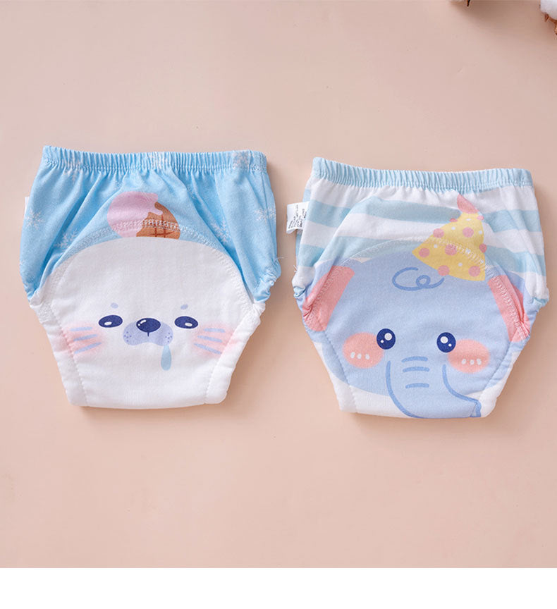 Cotton baby training pants – washable, unisex, summer use.