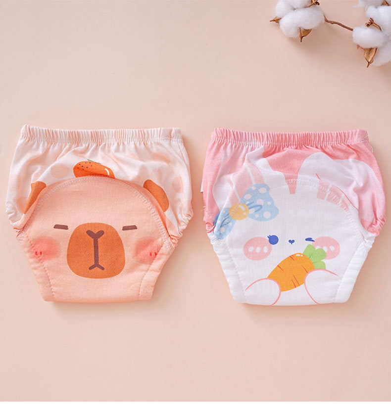 Cotton baby training pants – washable, unisex, summer use.