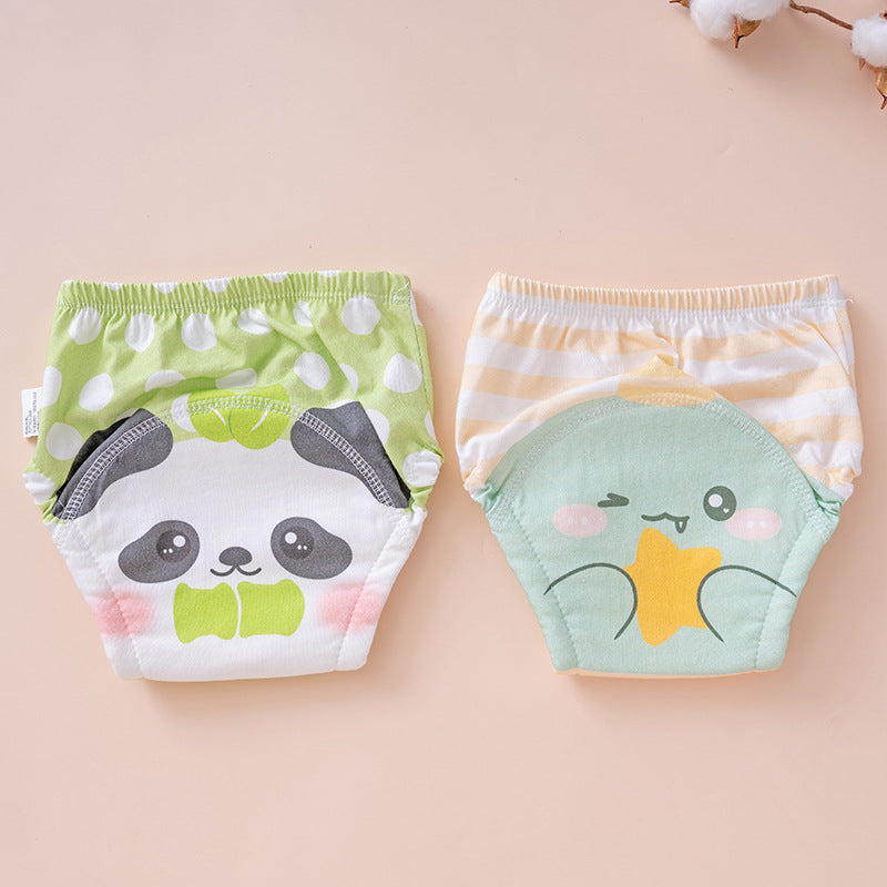 Cotton baby training pants – washable, unisex, summer use.