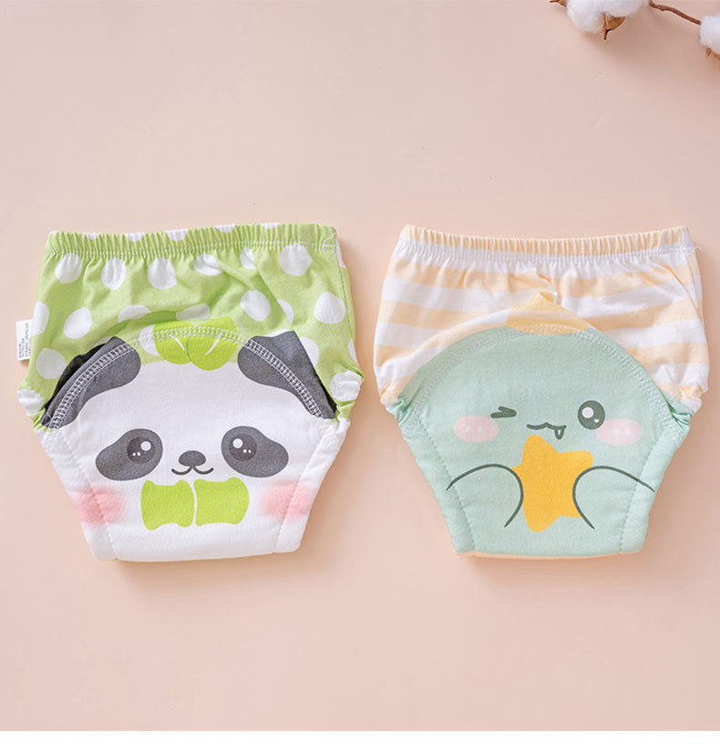 Cotton baby training pants – washable, unisex, summer use.