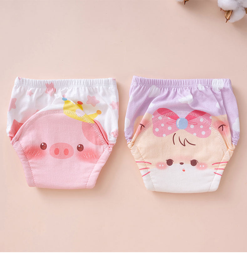 Cotton baby training pants – washable, unisex, summer use.