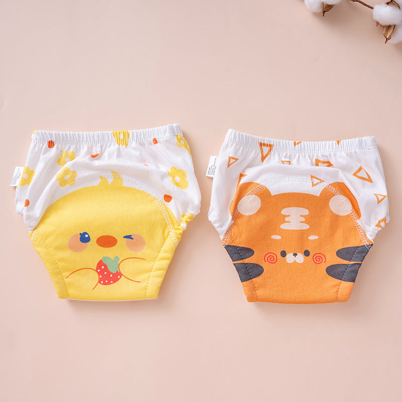 Cotton baby training pants – washable, unisex, summer use.